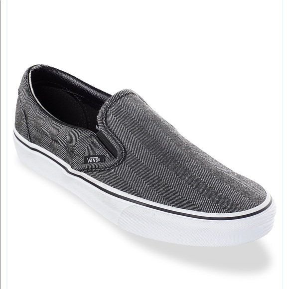 vans oversized herringbone slip on